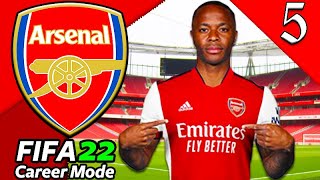 SIGNING RAHEEM STERLING FIFA 22 Arsenal Realism Career Mode 5 [upl. by Emirej]