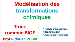 Modélisation des transformations chimiquestronccommun [upl. by Winn]