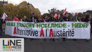 Manifestation contre laustérité  Paris  France 15 novembre 2014 [upl. by Thera]