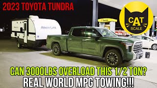 2023 Toyota Tundra Towing 20 RV  Real World MPG Can 3000 LBS Overload It Challenge Accepted [upl. by Berrie162]