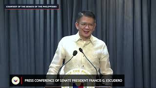 Senator Chiz Escudero holds press conference as new Senate President [upl. by Senga]