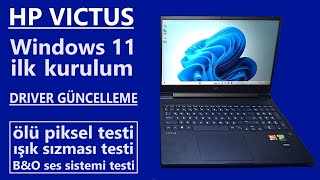 HP VICTUS Freedos Laptop Windows Kurulumu ve Driver Güncelleme [upl. by Llewej971]