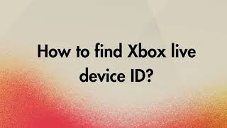 How to find Xbox live device ID [upl. by Einiffit]