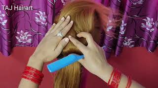 3 juda hairstyle Taj Hairart bal bandhne ka design balon ke design balon ki design navratri specials [upl. by Airrotal]