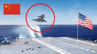 A Chinese Fighter Jet TRIES to Land on a US Aircraft Carrier Then THIS Happened [upl. by Arua]