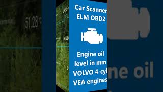 Volvo burning oil Add 05l oil Engine oil level in milimeters in Volvo DriveE VEA  Car Scanner [upl. by Mcnully]