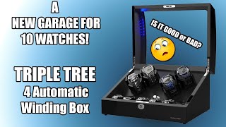 🔥 New Garage for 10 Watches 46  Triple Tree Automatic Watch Winder Box Review  WatchWinderMall [upl. by Garrot230]