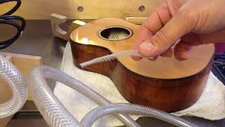 Joe Woodworker V2 Venturi Vacuum press redux with Ukulele bridge clamp press [upl. by Anahcar]