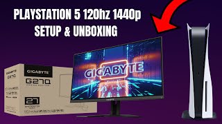 Gigabyte G27Q Monitor Unboxing amp PlayStation 5 1440p 120hz Set Up [upl. by Dione]