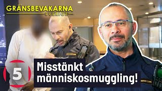 Misstänkt människosmuggling när resenär inte kan uppvisa pass  Gränsbevakarna Sverige  Kanal 5 [upl. by Esten675]