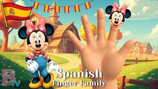 Mickey Farmer Spanish Finger Family Nursery Rhymes amp Kids Songs [upl. by Aihseuqal]