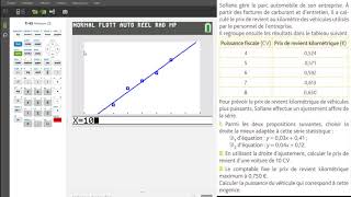 Exploiter un nuage de point avec une calculatrice TI [upl. by Burdelle]