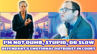 quotIm Not Dumb Stupid or Slowquot Defendants Emotional Outburst in Court  judgefleischer [upl. by Koy]