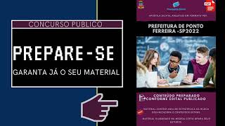 Apostila Prefeitura Porto Ferreira SP Agente Comunitário Ano 2022 [upl. by Venus]