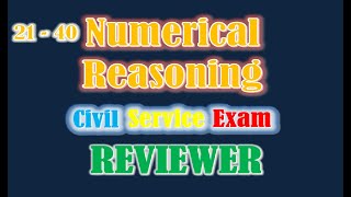 Numerical Reasoning 21  40 CIVIL SERVICE EXAM REVIEWER 2023 [upl. by Doownelg220]