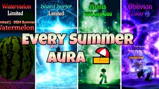 Sols RNG┃EVERY Summer Aura 🏖️ amp How to Get Them┃UPD 85 [upl. by Aletta]