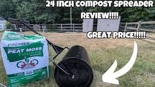 Peat moss spreader 24 Inch compost spreader REVIEW [upl. by Netsriik606]