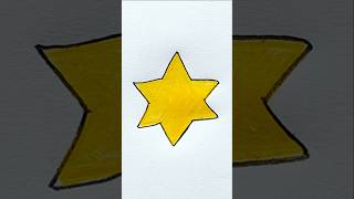 Star Drawing with Color Pencil  How to Draw a Star for Kids  shorts star drawing art stars [upl. by Dollie]