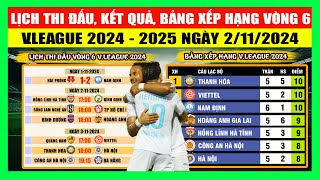 Lịch Thi Đấu Kết Quả Bảng Xếp Hạng Vòng 6 VLeague 2024  2025 Ngày 211  Nam Định Bức Phá [upl. by Carlita30]