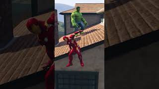 GTA V  SPIDERMAN BOY COMES TO HULKS HOUSE TO STEAL HIS CAR 😱😱 shorts [upl. by Sondra]