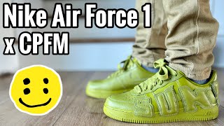 Nike Air Force 1 x CPFM “Moss” Review amp On Feet [upl. by Haelem]