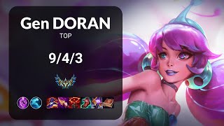 Gen Doran Gwen vs Ornn TOP  KR CHALLENGER Patch 143 [upl. by Anikram]