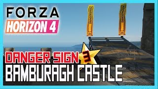 Forza Horizon 4  Bambourgh Castle Danger Sign  3 STAR [upl. by Nehtanhoj891]