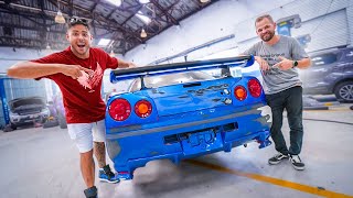 AGORA SIM VAI COMEÇAR A RESTAURAÇÃO DO SKYLINE R34 GTR  6 [upl. by Nimesh]