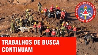 Trabalhos do Corpo de Bombeiros continuam em Brumadinho [upl. by Janeczka]