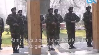 Army pays tribute to soldiers killed in Kulgam firefight [upl. by Shaia]