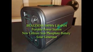 New Solar UNBOXING BEAUDENS 380Wh LiFePO4 Portable Power Station solar vanlife [upl. by Capon]