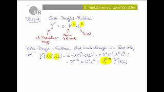 Homogene Funktionen Homogenität CobbDouglasFunktion Mathematik 15 [upl. by Nnaeerb107]