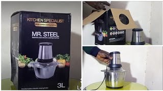 UNBOXING MRSTEEL FOOD PROCESSOR AND YAM POUNDER [upl. by Monsour]