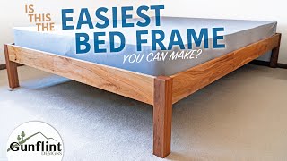 Super Simple Queen Bed Frame  DIY In A Day [upl. by Yahsram492]