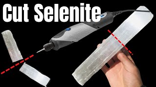 Cutting Selenite Crystals  Easy Method [upl. by Gnos244]