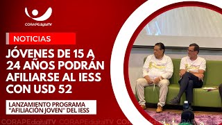 Lanzamiento del programa quotAfiliación Jovenquot del IESS [upl. by Town]