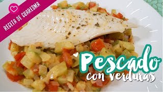 Pescado al Vapor Receta Fácil y Rápida con Delicioso Guisado de Verduras  Comidas Saludables [upl. by Anbul]