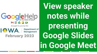 View speaker notes while presenting Google Slides in Google Meet [upl. by Wester]