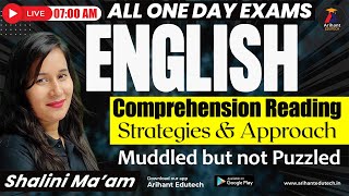 English  Comprehension Reading  Strategy amp Approach  Shalini Soni Maam  Arihant Edutech [upl. by Yardna]