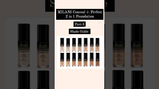 MILANI FOUNDATION PART3 Shade Guide youtubeshorts viral trending makeup [upl. by Ellehcirt]