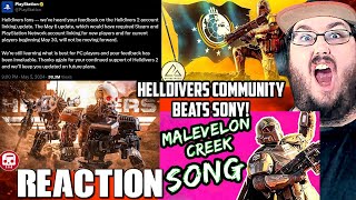 HELLDIVERS COMMUNITY BEATS SONY  HELLDIVERS RAP by JT Music amp 2 HELLDIVERS 2 ROCK SONGS REACTION [upl. by Nimrak930]