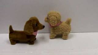 Walking Barking Toy Dogs  Beagle Dachshund Labradoodle [upl. by Stuppy629]