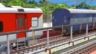 WDP4D DIESEL ENGINE DECOUPLING LBH RED COACH TO PARCELS VAN train simulator [upl. by Noryk685]