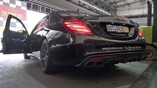 BRABUS 850 60 BiTurbo S63 AMG  Start Revs Acceleration [upl. by Teerpnam]