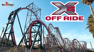 X2 Off Ride at Six Flags Magic Mountain [upl. by Rennug830]