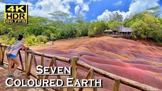 Chamarel Seven Coloured Earth Geopark  Mauritius in 4K 60fps HDR UHD 💖 Best places 👀 walking tour [upl. by Ossy]