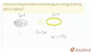 How will you distinguish between a hardboiled egg and a raw egg by spinning each on a table top [upl. by Justine]