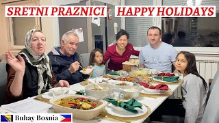 Kuhanje za porodičnu prazničnu večeru u Bosni Cooking for family Holiday Dinner in Bosnia [upl. by Eelana]