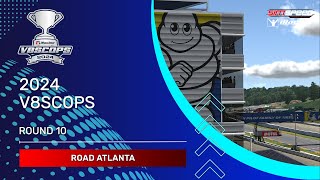 iRacing  2024 V8SCOPS  Round 10 at Road Atlanta [upl. by Adamski]