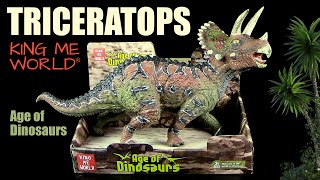 King Me World ® XL Triceratops  Age Of Dinosaurs  Unboxing amp Review Deutsch  German [upl. by Ingmar712]